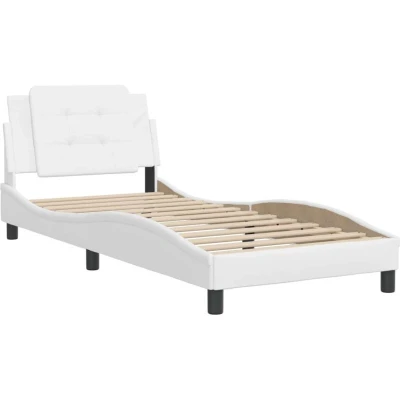 Image of vidaXL Bed Frame without Mattress &quot;Zadar&quot; White 80x200 cm Faux Leather