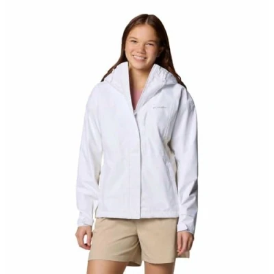 Image of Columbia Women&#039;s Hikebound 2 Jacket, Waterproof Rain White/Chalk, M