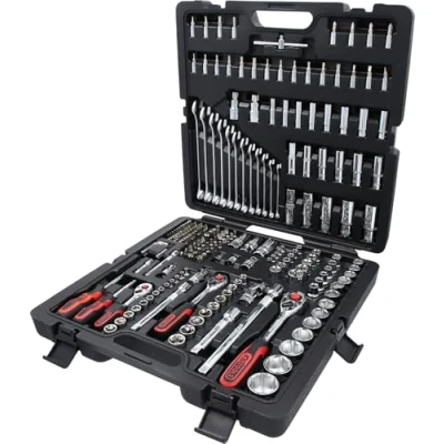 Image of KS Tools 918.0216 1/4&quot; + 3/8&quot; 1/2&quot; CHROMEplus Socket set, 216 pcs