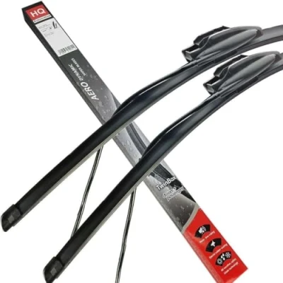 Image of HQ AUTOMOTIVE Front Windscreen Wiper Blades fits JAGUAR XJ6 2pcs Replacement 2003 2010 Graphite Coated Natural Rubber No Smear Judder Free Model ADJR91 421 V1
