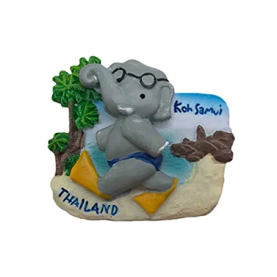 Image of 3D Koh Samui Thailand Refrigerator Fridge Magnet Tourist Souvenirs Handmade Resin Craft Magnetic Stickers Home Kitchen Decoration Travel Gift
