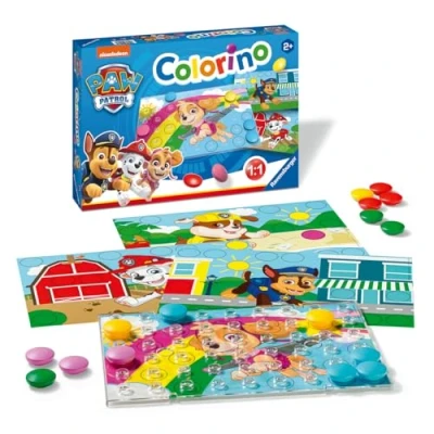 Image of Ravensburger Children&#039;s Games 20906 Paw Patrol Colorino, Game for Learning to Colour, Mosaic Plug In Game, from 2 Years