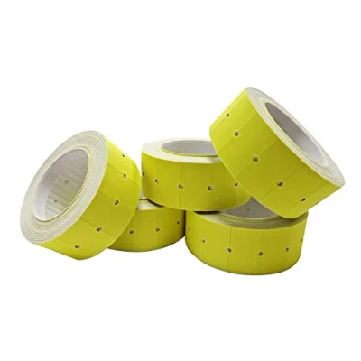 Image of Swift 22 x 12 mm Price Gun Labels CT1 Yellow 5 Rolls 2,500 Stickers Pricemarking Tags Fits Many Pricing Labellers