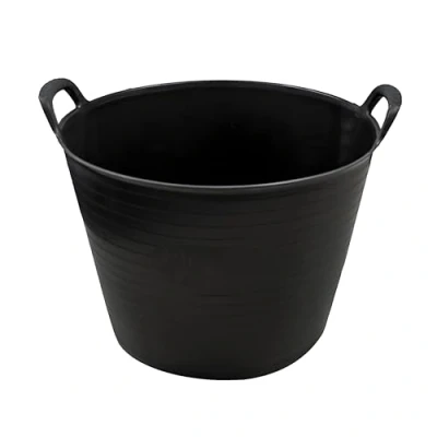 Image of Robert Scott Recycled Flexi Tub Black 42ltr Single Janitorial Supplies