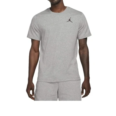 Image of Jordan Jumpman CREW Basic Tshirt, Men&#039;s, Size: Small, Carbon heather/black