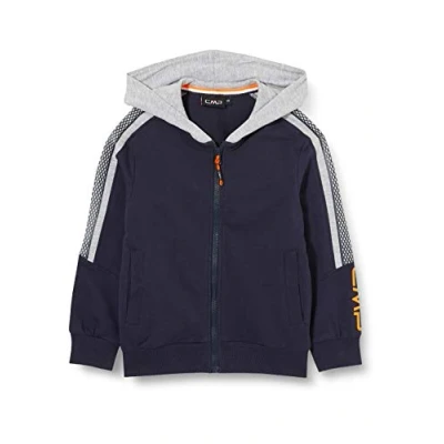 Image of CMP Boy&#039;s Stretch Hoodie Bicolour Logo on the Wrist, boys, Hoodie, 30D8194, Black Blue, 110