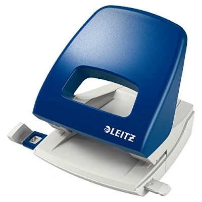 Image of Leitz 50050235 Hole Punch, 25 Sheets, Guide Bar with Format Markings, NeXXt Range, 50050035 Blue