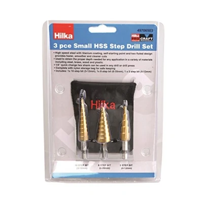 Image of 3 PC Small HSS Step Drill Set