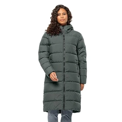 Image of Jack Wolfskin Frozen Palace COAT Down coat, Women&#039;s, Size: Large, Slate green