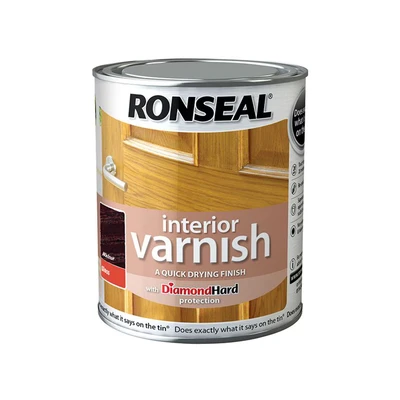 Image of Ronseal Interior Varnish Walnut Gloss 750ml