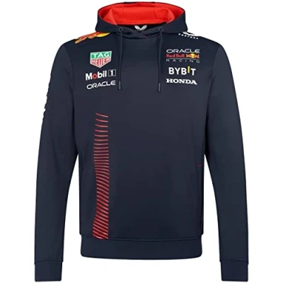 Image of Red Bull Racing Formula One Team Official 2023 1 Merchandise Replica Pullover Hoodie/Sweat Shirt Night Sky Men&#039;s (S) (TM2648)