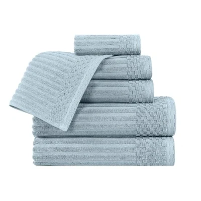 Image of Superior Towel, Cotton, Slate Blue, 6 Pc Set
