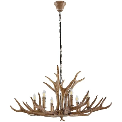 Image of Lindby Tejask hanging light, antlers 6 bulb 102 cm