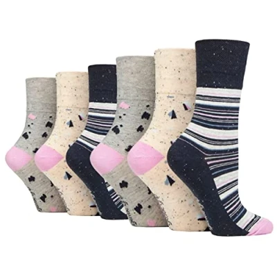 Image of 6 Pairs Gentle Grip Socks size UK 4 8 (6 X RH259)