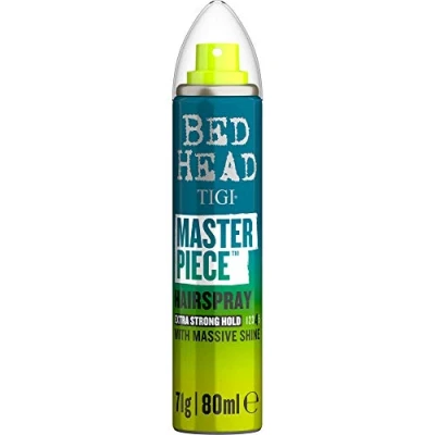 Image of Bed Head by TIGI Masterpiece Shiny Hairspray Strong Hold High Shine Finish Travel Size Hair Styling 80 ml