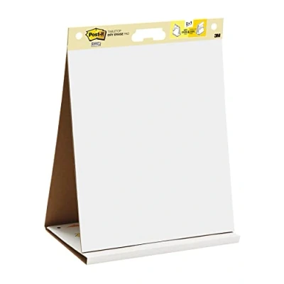 Image of Post it Super Sticky Meeting Charts, Pack of 1 Pad, with 20 Sheets ,584 mm x 508 mm, White Color For Brainstorming Anywhere and Keeping all Ideas Visible