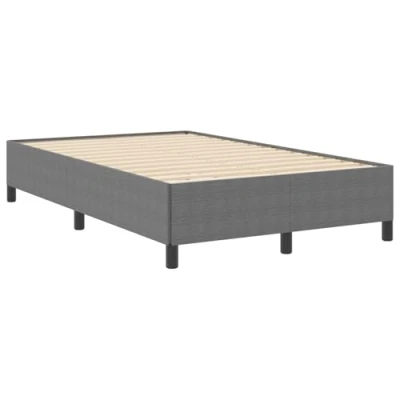 Image of vidaXL Light Grey Bed Frame Wood/Metal 120x200cm Storage Platform with Sturdy Pine Construction