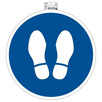 Image of Exacompta Ref 67024E Self Adhesive Company Signage Stop/Wait Here Sign 35cm in Size Essential for Company, Business &amp; Commercial Needs