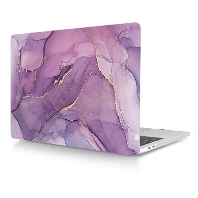 Image of Laptop Shell Case Compatible with Macbook 12 inch 2017 2016 2015 Release A1534 Retina Display, Protective Smooth Plastic Hard Cover Purple Marble