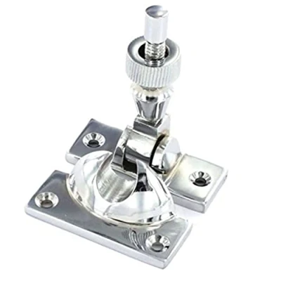 Image of Merriway BH05754 Brighton Style Screw Down Sash Window Fastener Lock Polished Chrome