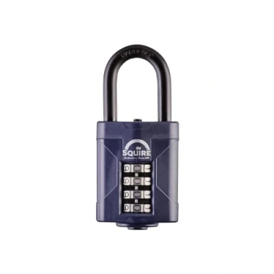 Image of Squire Heavy Duty Padlock (CP50/2.5) Toughest Extra Long Shackle 4 Wheel Combination Alloy Steel for Corrosion Resistance Weatherproof Lock Home, School &amp; Shed (Blue, 50 mm)