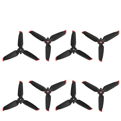 Image of DJFEI FPV Combo Drone Propellers, 4 Pairs Propellers Replacement Accessories for DJI Drone, Low Noise Quiet Release (Red)