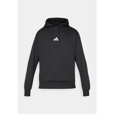 Image of adidas Men&#039;s ESSENTIALS FEELCOZY FLEECE HOODIE, black/white, XXL