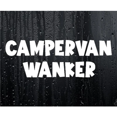 Image of Campervan Wanker Sticker Funny Rude Novelty Car Van Window Bumper Boot Door Decal