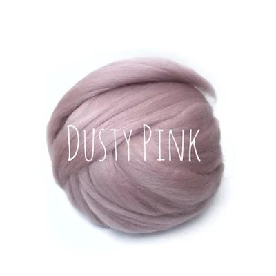 Image of Colorful Passions Merino Wool Dusty Pink for arm Knitting Blanket Weaving Felting Jumbo Yarn Giant Soft 100g (0.22l)