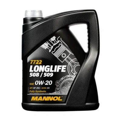 Image of Mannol 5 Litre Longlife 508/509 0W 20 Engine Oil 7722 API SN Plus Premium Fully Synthetic