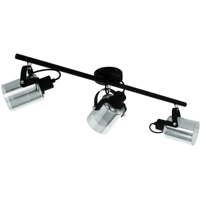 Image of Eglo Lighting Berregas 3 Lamp Spotlight Bar Black, Chrome Eu Stock