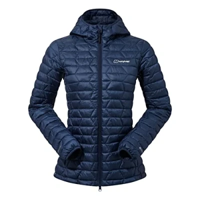 Image of Berghaus Women&#039;s Cuillin Synthetic Insulated Hooded Jacket, Durable Design, Water Resistant, Dusk/Navy Blazer, 8