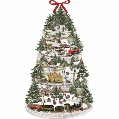 Image of Coppenrath Christmas Railway Special Traditional Luxury Picture Advent Calendar Designed by Barbara Behr