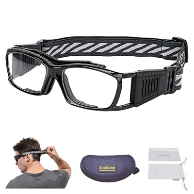 Image of &quot;N/A&quot; SooGree Basketball Dribbling Glasses Soccer Football Sports Protective Eyewear Goggles Eye Safety Anti Fog Lens for Men Adults (Black)