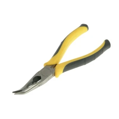 Image of Stanley 089872 200mm Fat Max Bent Long Nose Plier, Black/Yellow