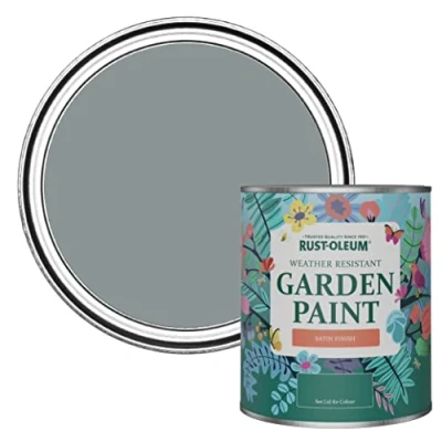 Image of Rust Oleum Grey Mould Resistant Garden Paint In Satin Finish Slate 750ml