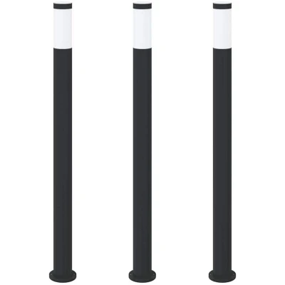 Image of vidaXL Bollard Lights 3pcs 110 cm Stainless Steel IP44