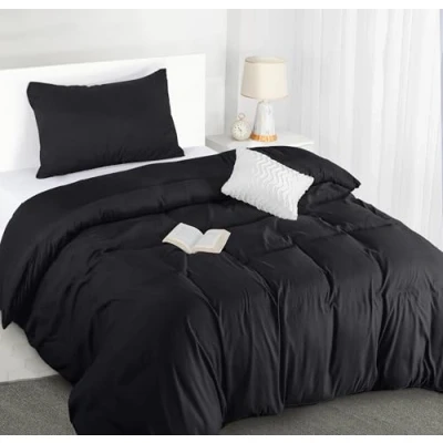 Image of Utopia Bedding Single Duvet Cover Set Pack of 10 Soft Microfibre Polyester Quilt Set, with Pillow case (Black)