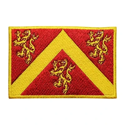 Image of ANGLESEY County Flag Logo Embroidered Iron on Patch Sew Badge Applique for Clothes