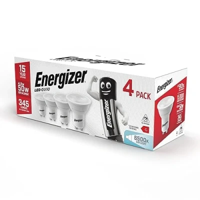 Image of Energizer GU10 4.9W 50W Replacement LED Bulb 4 Pack (Daylight Non Dimmable)