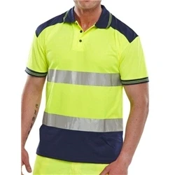 Image of Pk Shirt Two Tone Saturn Yellow / Navy 4XL