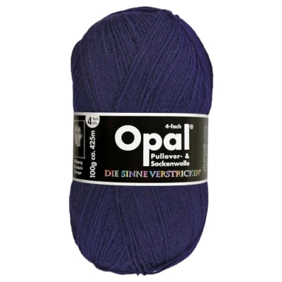 Image of Frida&#039;s Wollhaus Opal 100 g Plain 4 Ply Sock Yarn Stockings Knitting Felt Free Wool 35 Colours (5190 Navy)