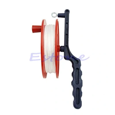 Image of GUANGZHOU Outdoor Ball Bearing Wheel Kite Winder Tool Reel Handle Line String 60M Red Grip