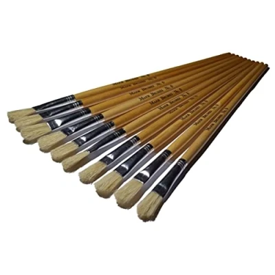 Image of Major Brushes Hog Bristle Filbert Size 6 Pack of 10