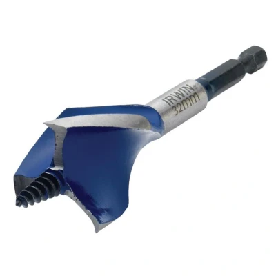 Image of Irwin 1921997 6X Blue Groove Stubby Wood Bit, 32mm x 100mm