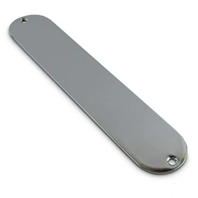 Image of Blank Telecaster Style Guitar Control Plate Chrome