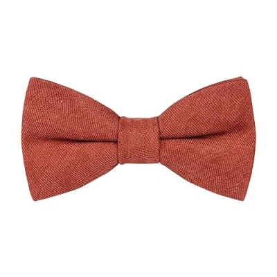 Image of Men&#039;s Luxury Cotton Blend Pre tied Bow Tie (Terracotta)
