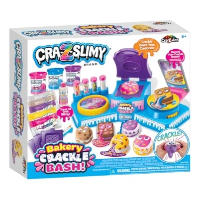 Image of Cra Z Slimy Bakery crackle Bash, Clay Cracking, Slime Toys, Modelling clay, ASMR Sensory Pre made slime, glaze