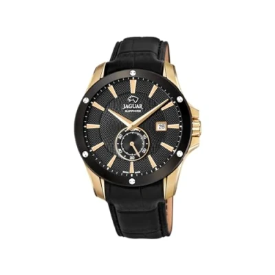 Image of JAGUAR J881/1 ACAMAR Collection 44 mm Case with Black Leather Strap for Men