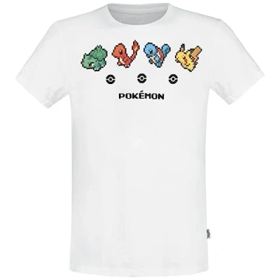Image of Pokemon Starters Men&#039;s T Shirt White S 100% Cotton Regular